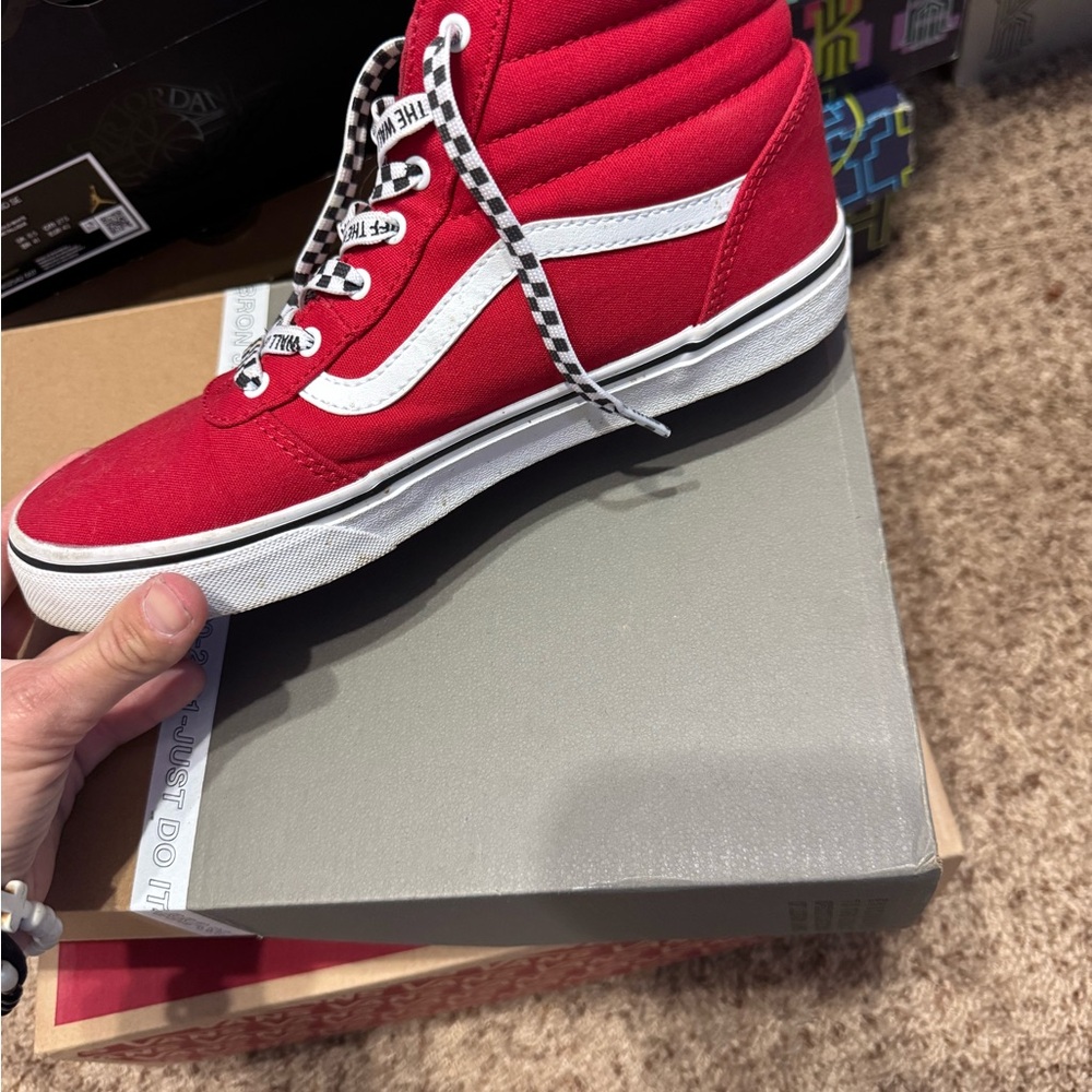 Vans Red High-Top Sneakers